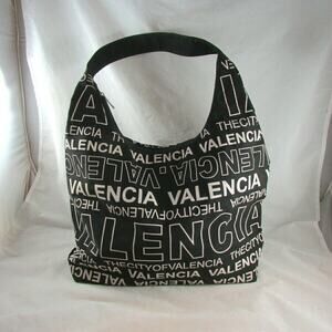 Valencia Spain Graphic Zip Up Tote Bag Travel Cloth Black 17 x 14 Robin Ruth